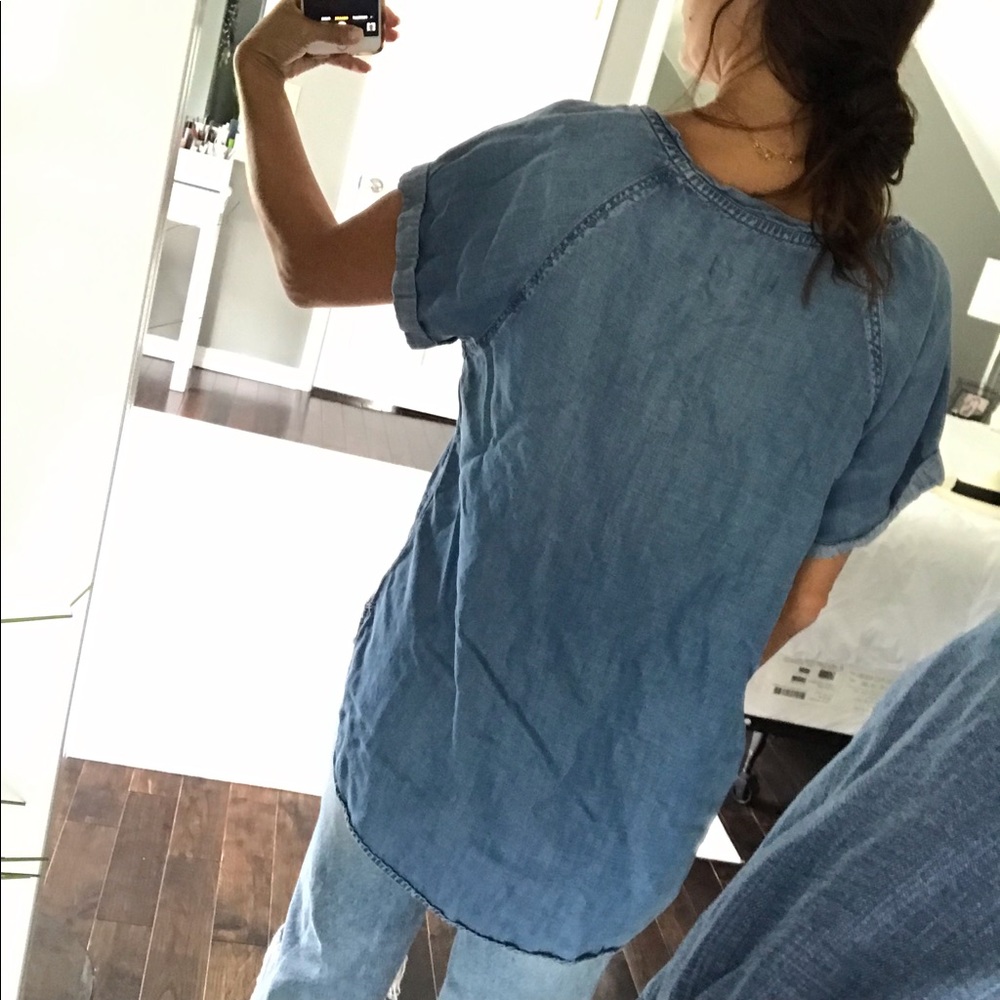 Cloth & Stone look of denim ultra soft shirt med